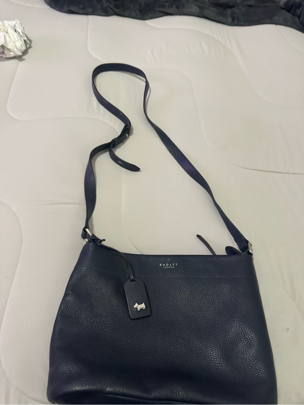 Radley navy blue leather crossbody